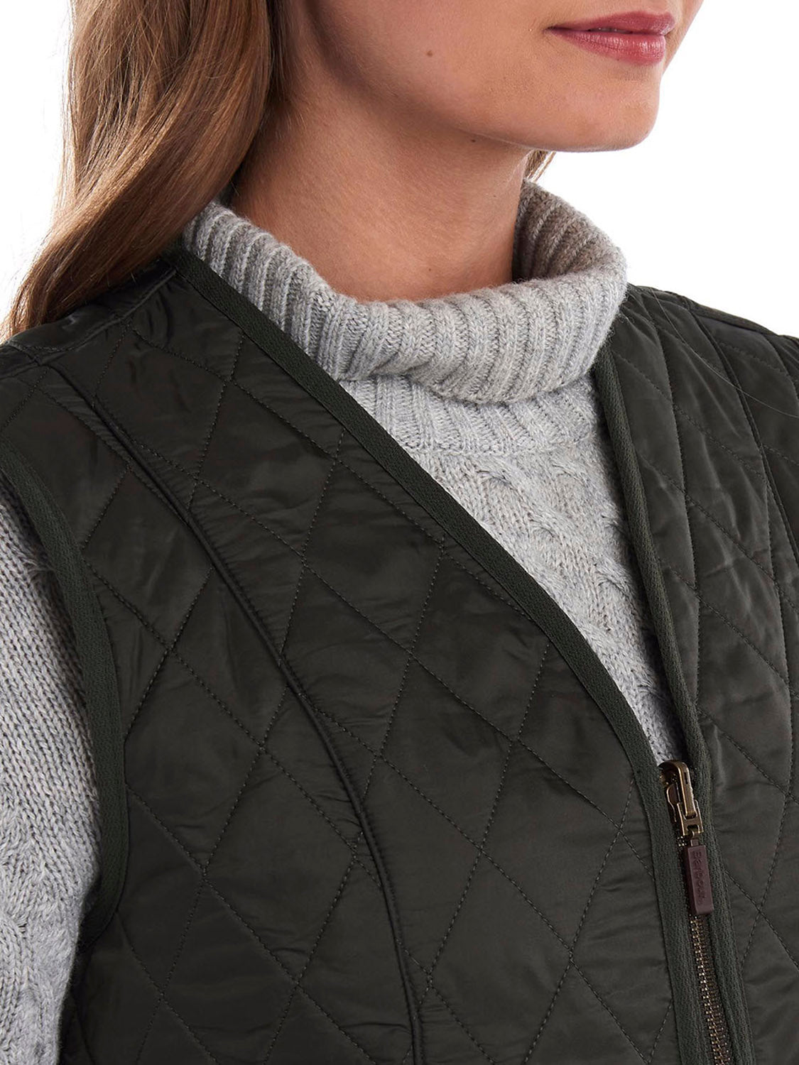 Barbour Gilet Imbottito Donna Fleece Betty Olive