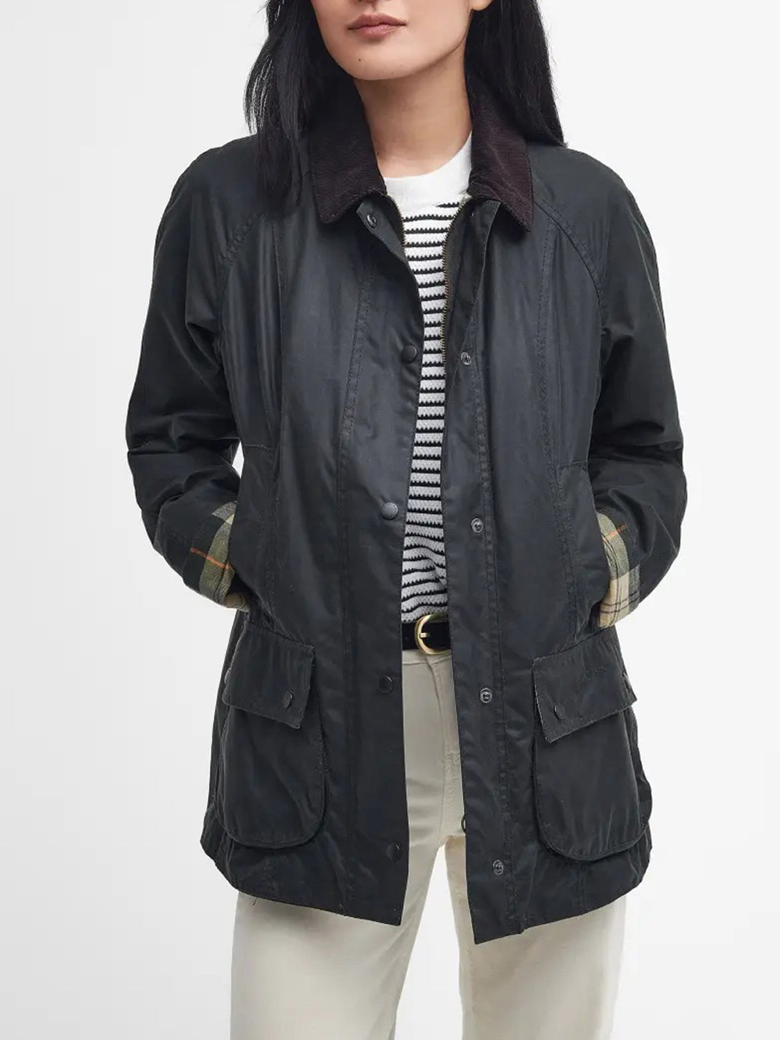 Barbour Giacca Cerata Donna Beadnell Sage