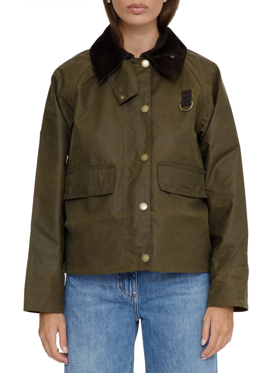 Barbour Giacca Cerata Donna Womens Spey Olive