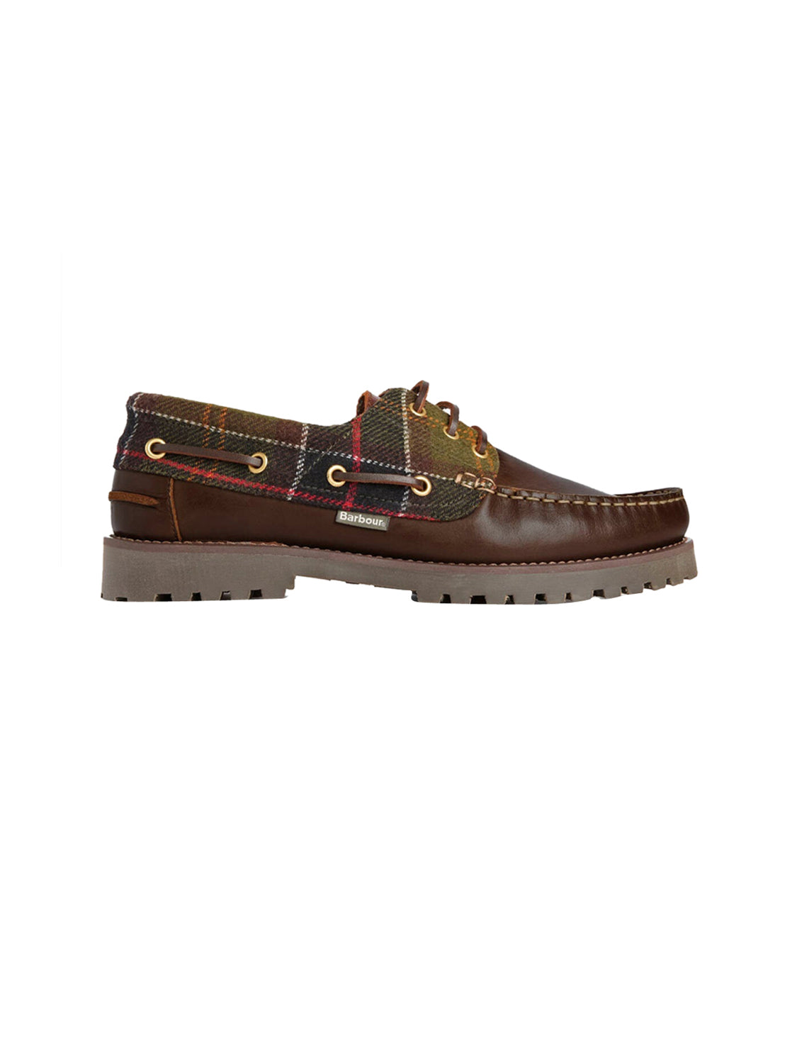 Barbour Sneakers Uomo Deck Boat Shoe Marrone scuro