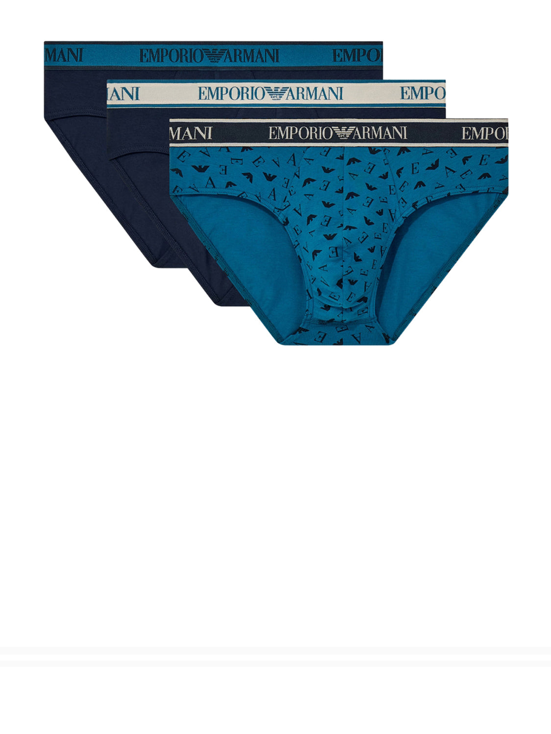 Emporio Armani Slip Uomo 3 Pack Blu Scuro
