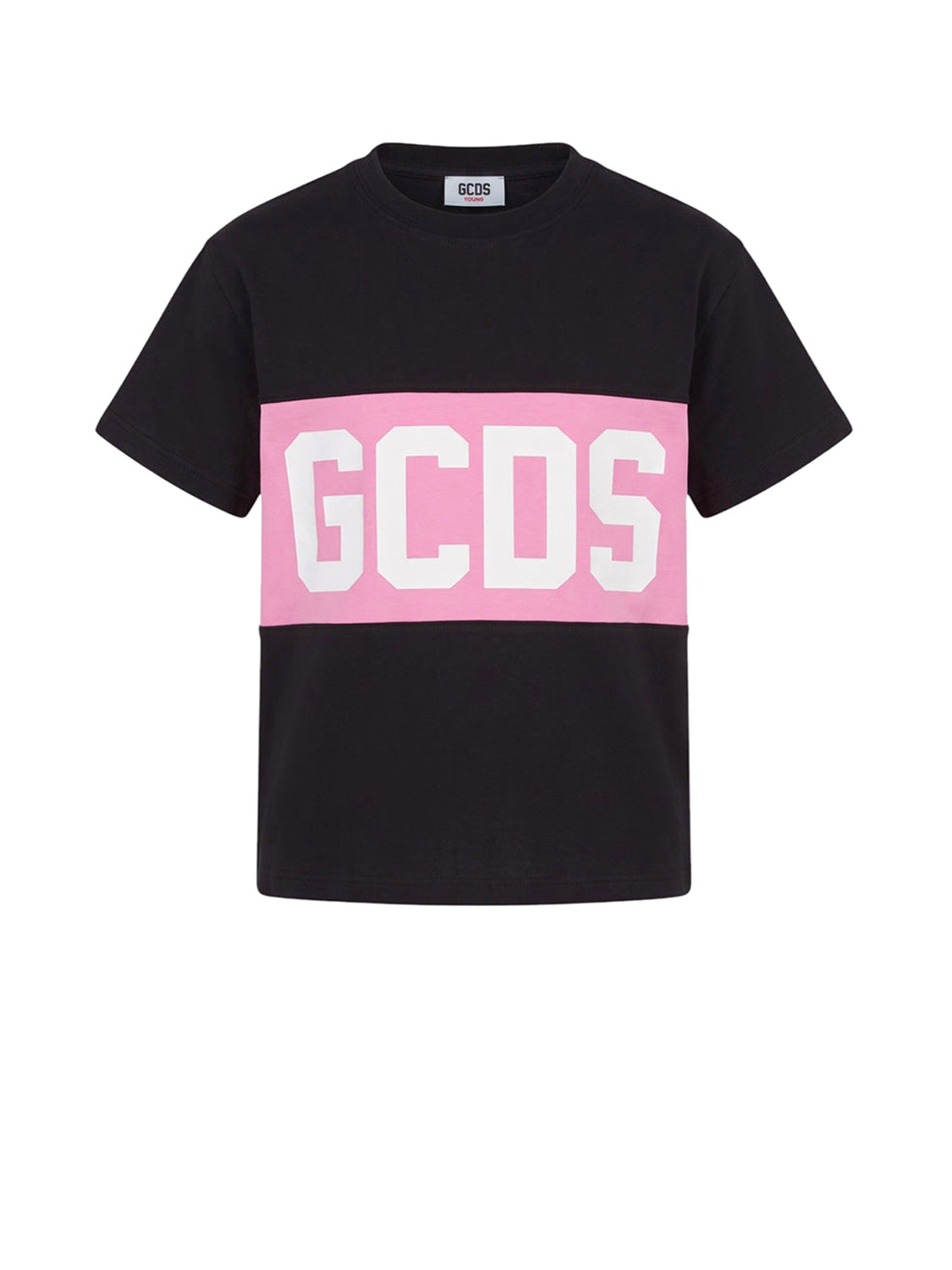 GCDS T-shirt Donna T-Shirt Con Band Logo Nero