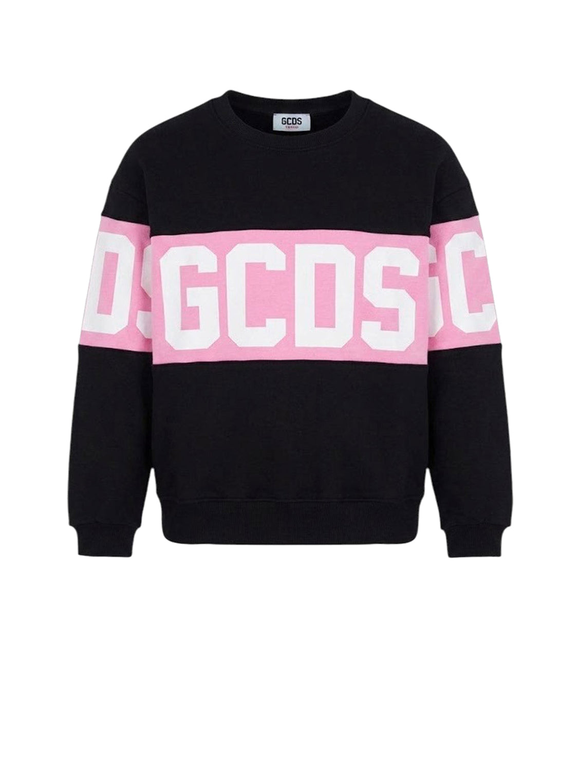 GCDS Felpa Girocollo Donna Felpa Girocollo Con Band Logo Nero