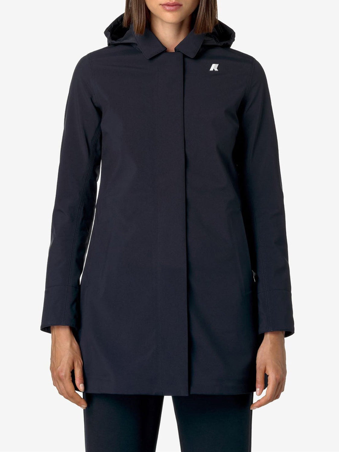 K-way Parka Donna Mathy Bonded Blu scuro
