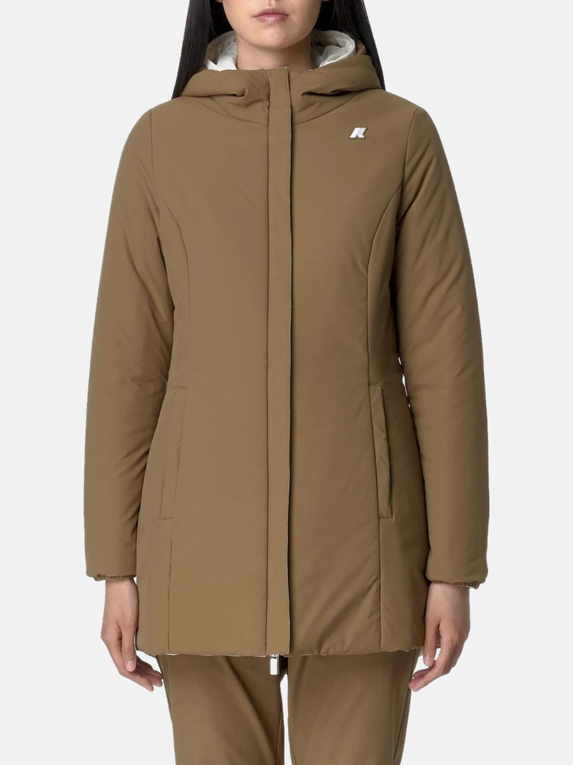 K-way Parka Donna Denise St Warm Double Bianco