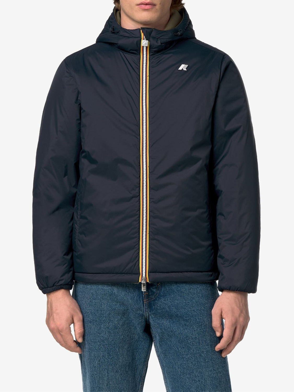 K-way Giubbotto Leggero Uomo Jack Spacer Nylon Double Verde militare