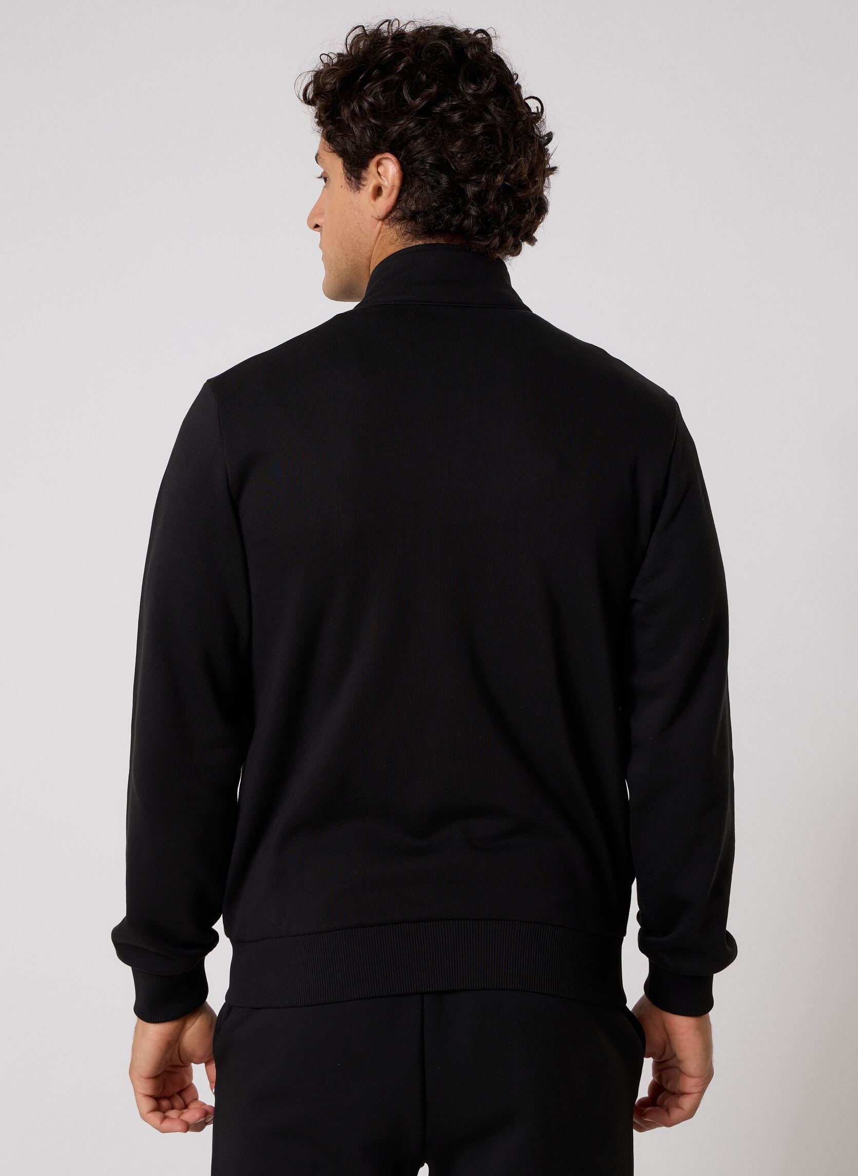Lacoste Felpa con Zip Uomo Nero