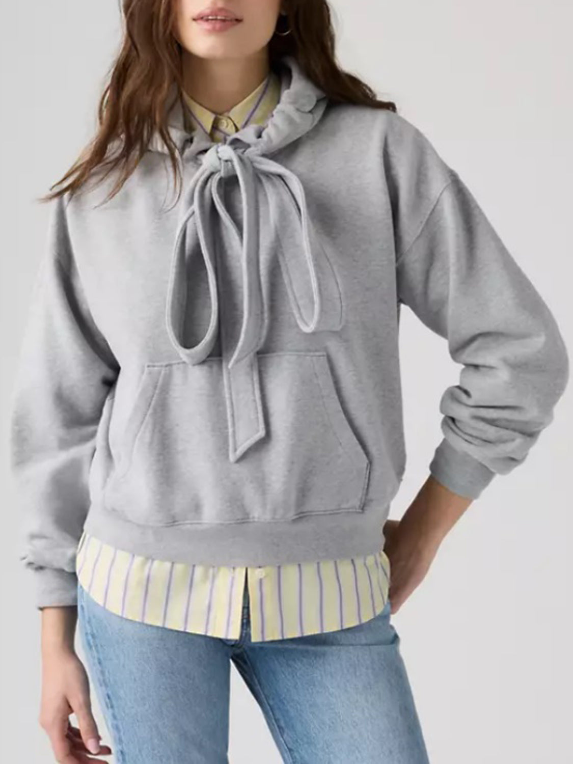Levi's Felpa Cappuccio Donna Vintage Tied Grigio