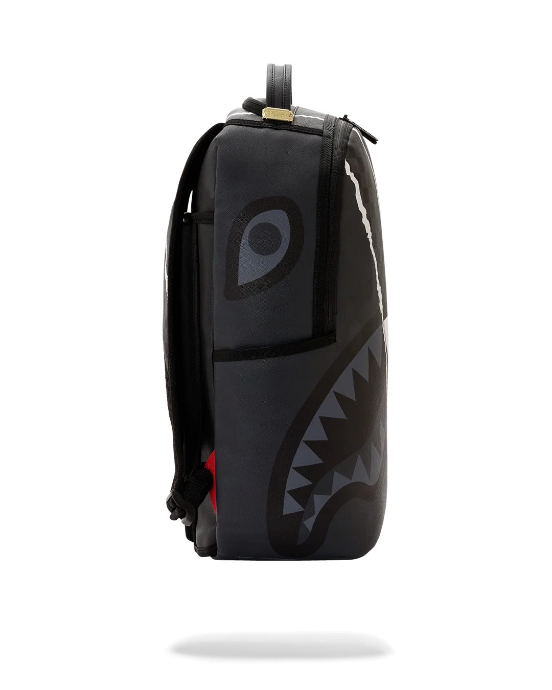 Sprayground Zaino Center rip revealing gray check Nero