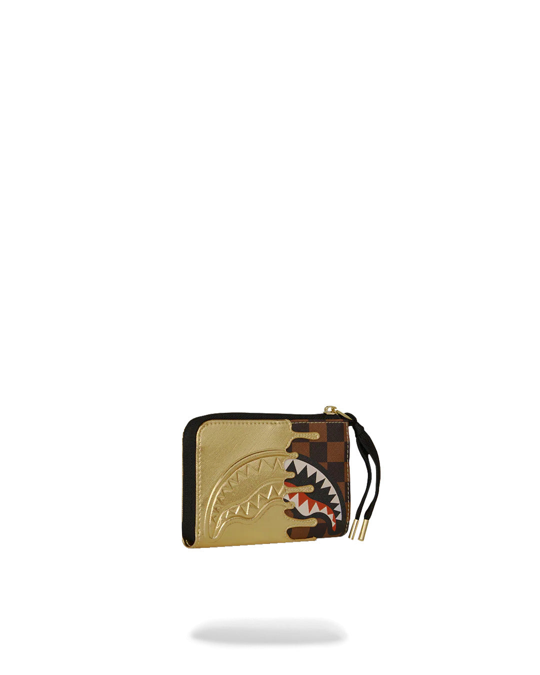 Sprayground Portafoglio Sharks in Paris gold drip Marrone