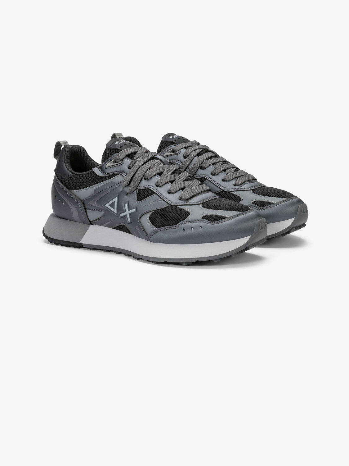 Sun68 Sneakers Uomo Jaki 2.0 Silver Mesh Nero