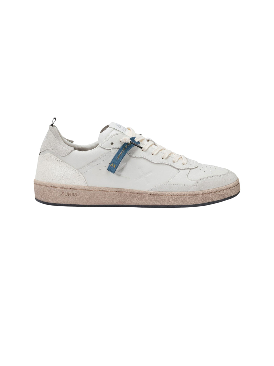 Sun68 Sneakers Uomo Urban Basket Bianco panna