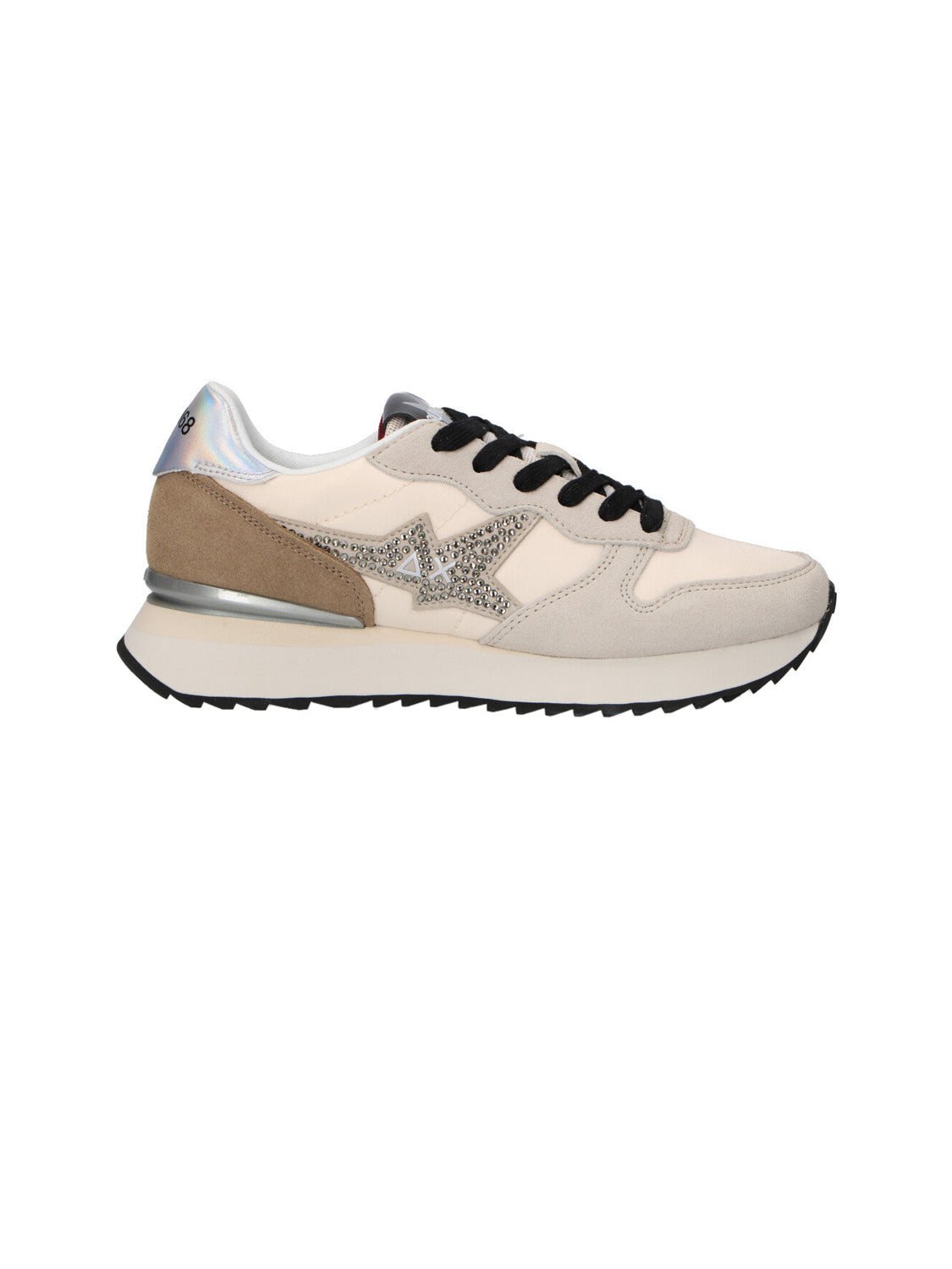 Sun68 Sneakers Donna Stargirl Strass Bianco panna