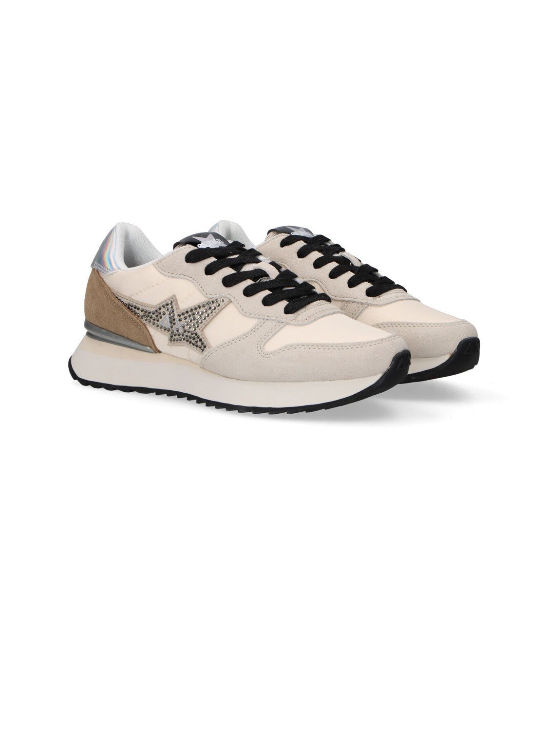 Sun68 Sneakers Donna Stargirl Strass Bianco panna