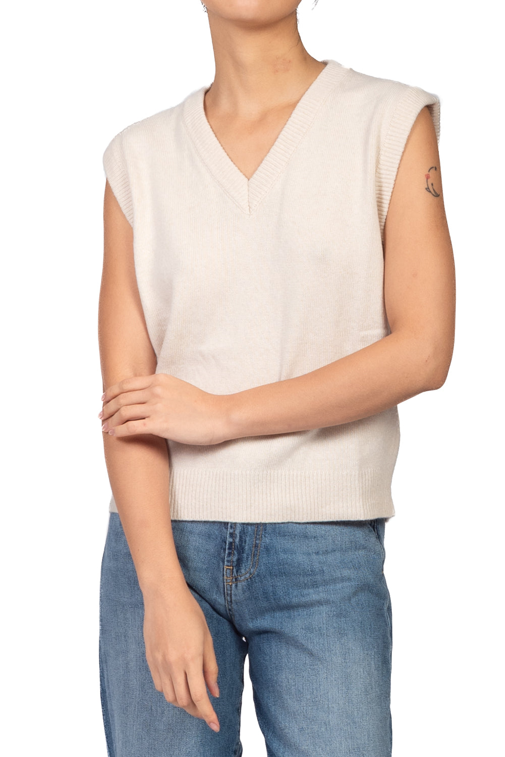 Tensione In Gilet Donna Ecru