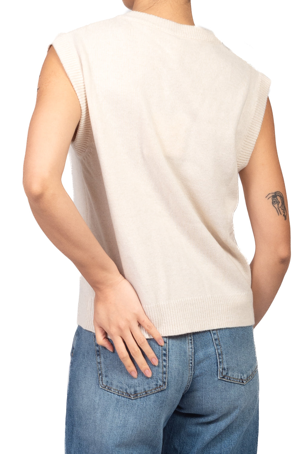 Tensione In Gilet Donna Ecru