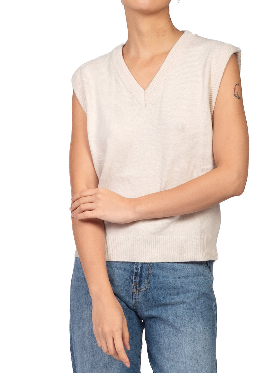 Tensione In Gilet Donna Ecru
