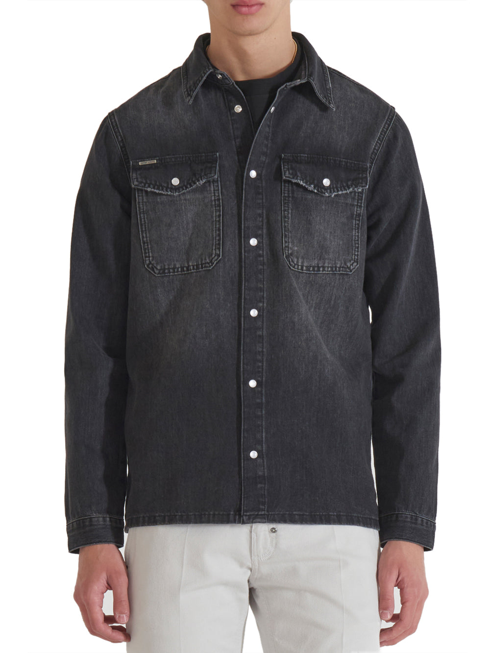 Camicia Antony Morato Relaxed Fit In Misto Viscosa Grigia Dal Tocco Caldo - Glamour Store