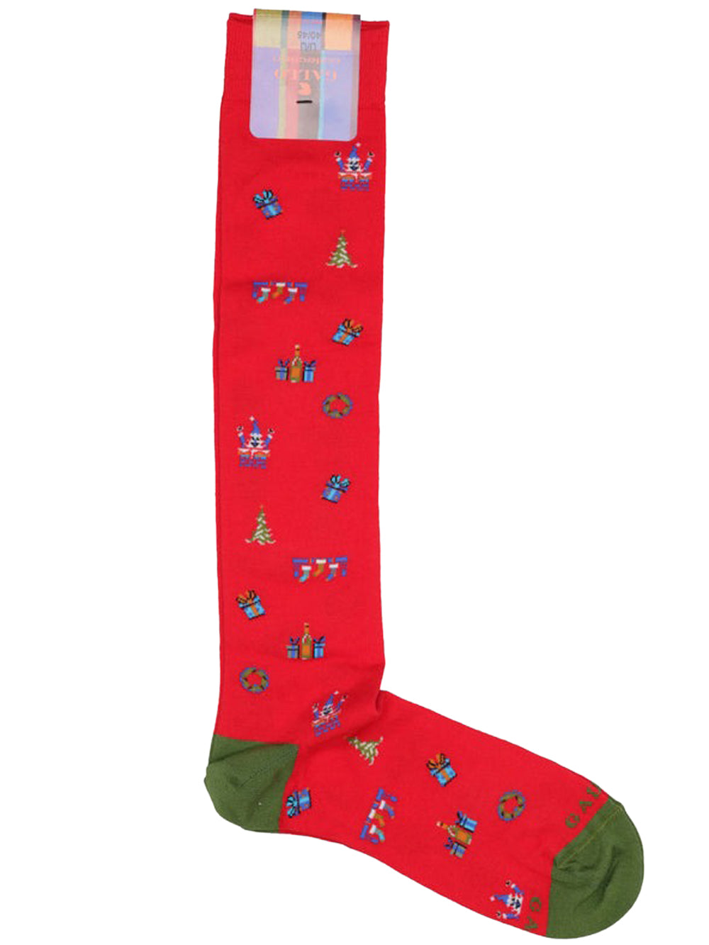 Gallo Calzini Uomo Lungo Fantasia Rosso Acquista