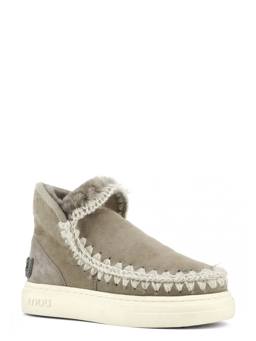 Stivaletti Donna Eskimo sneaker bold glitter logo Grigio