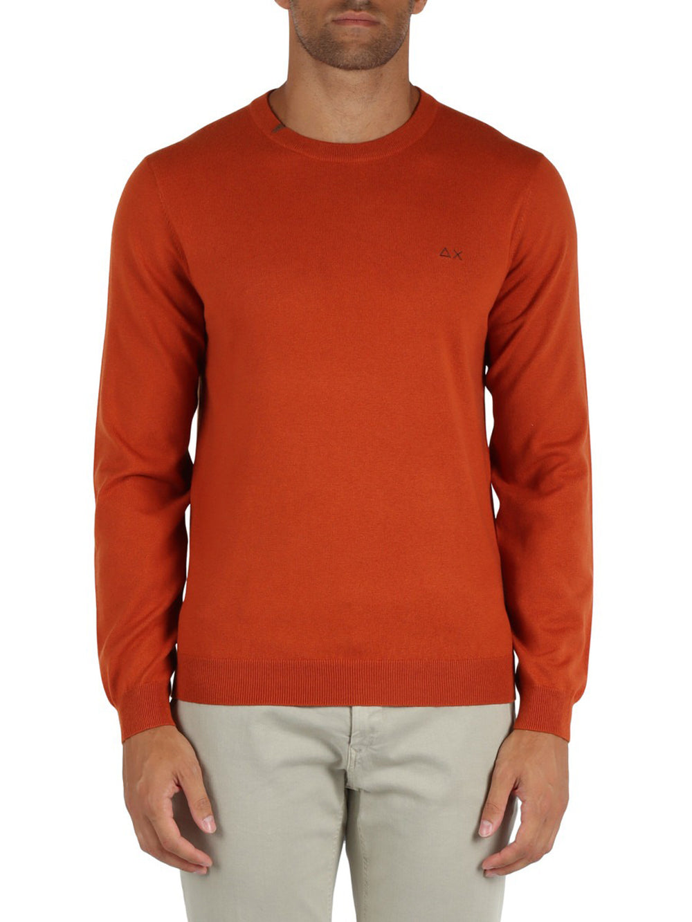 Maglia Uomo Round Solid Marrone