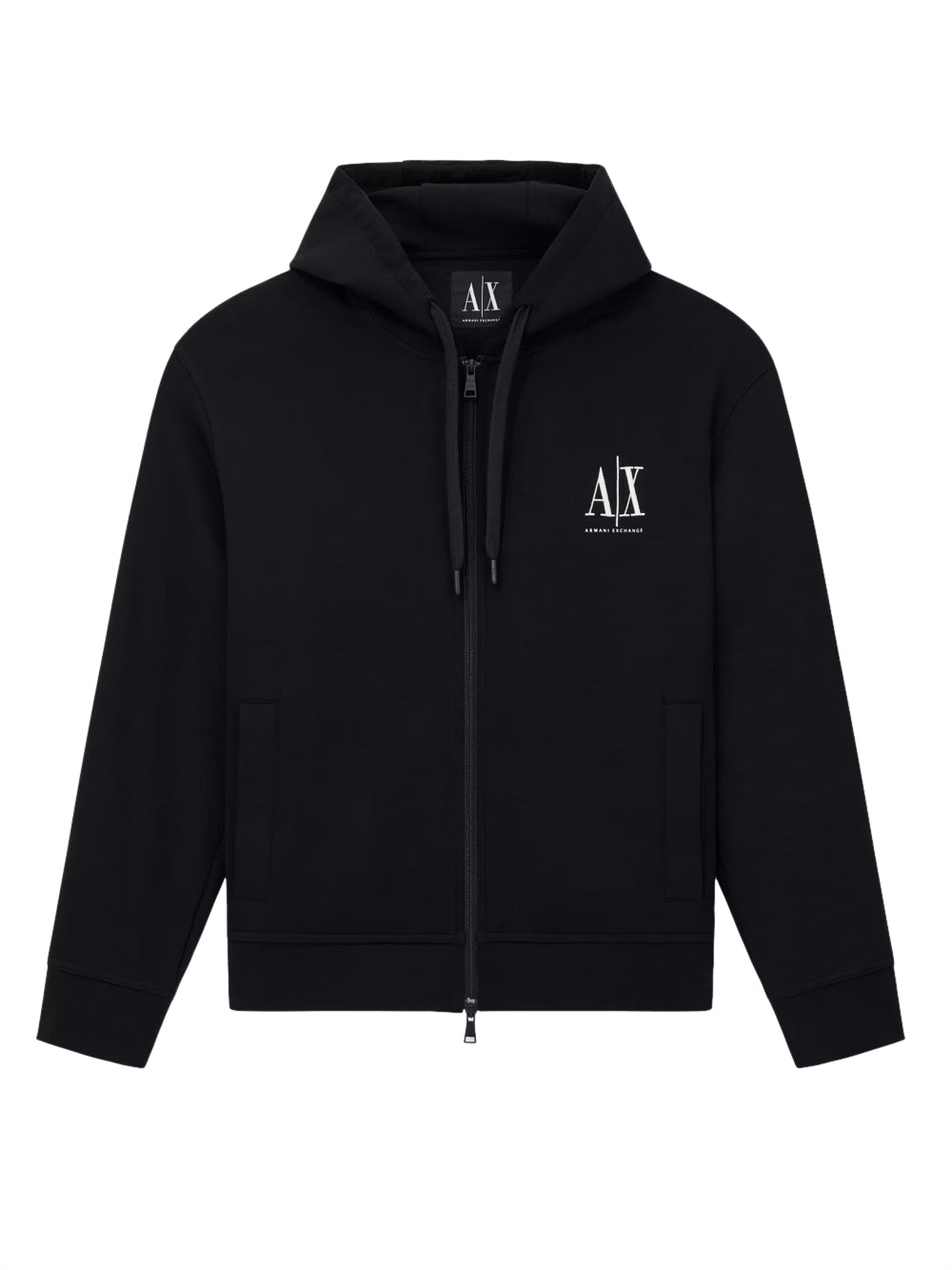 Armani Exchange Felpa con Zip Uomo XM000371 Nero