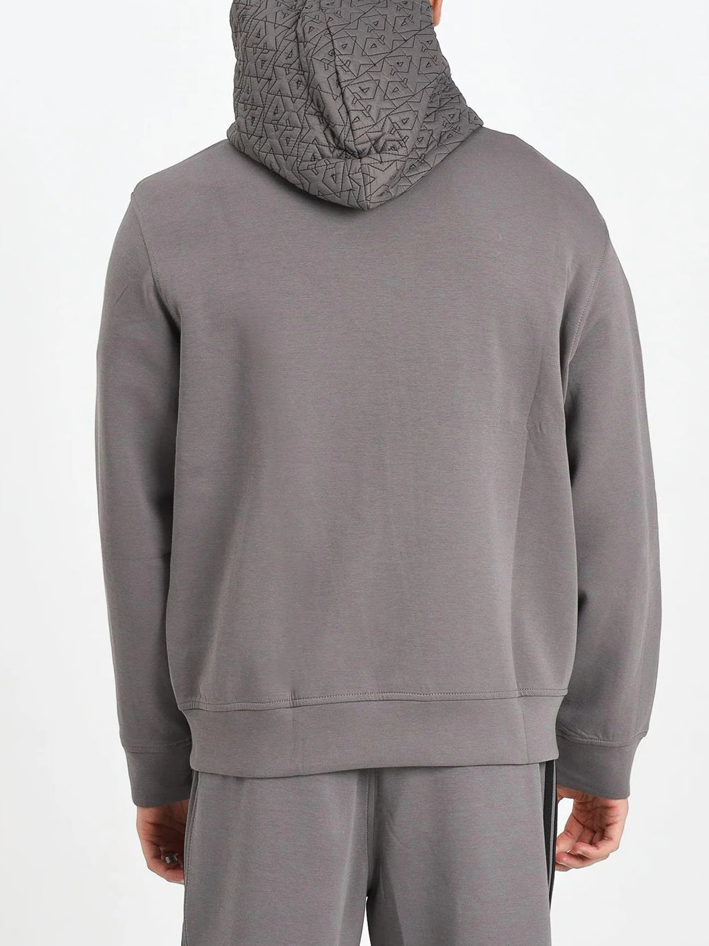 Felpa con Zip Uomo Grigio