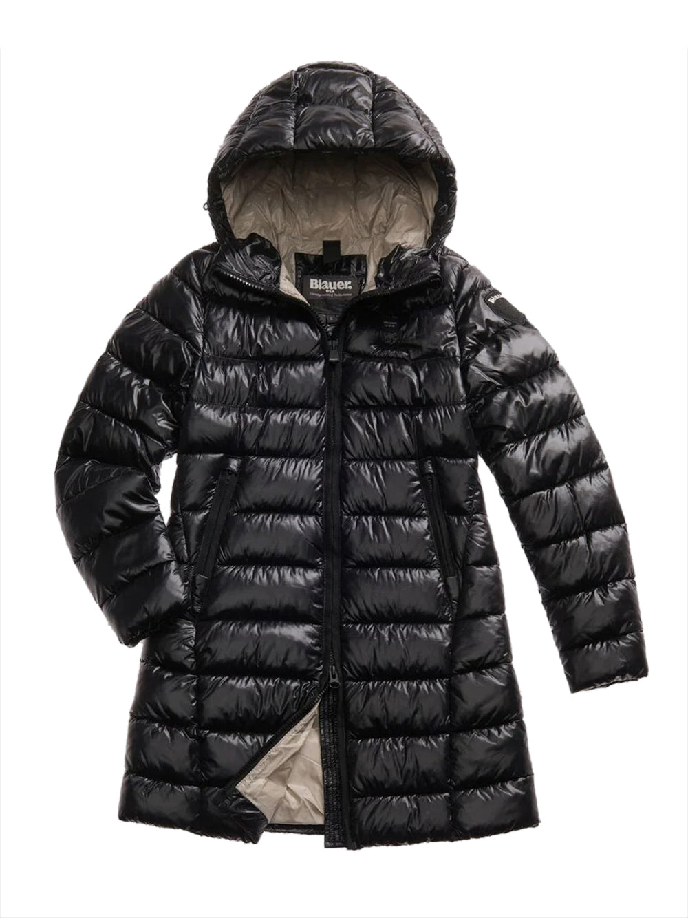 Brina Giubbotto Blauer Con Pelliccia Blauer Impermeabile Donna