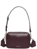Calvin Klein Borsa a Spalla Donna Double Strap Camera Bag Bordeaux