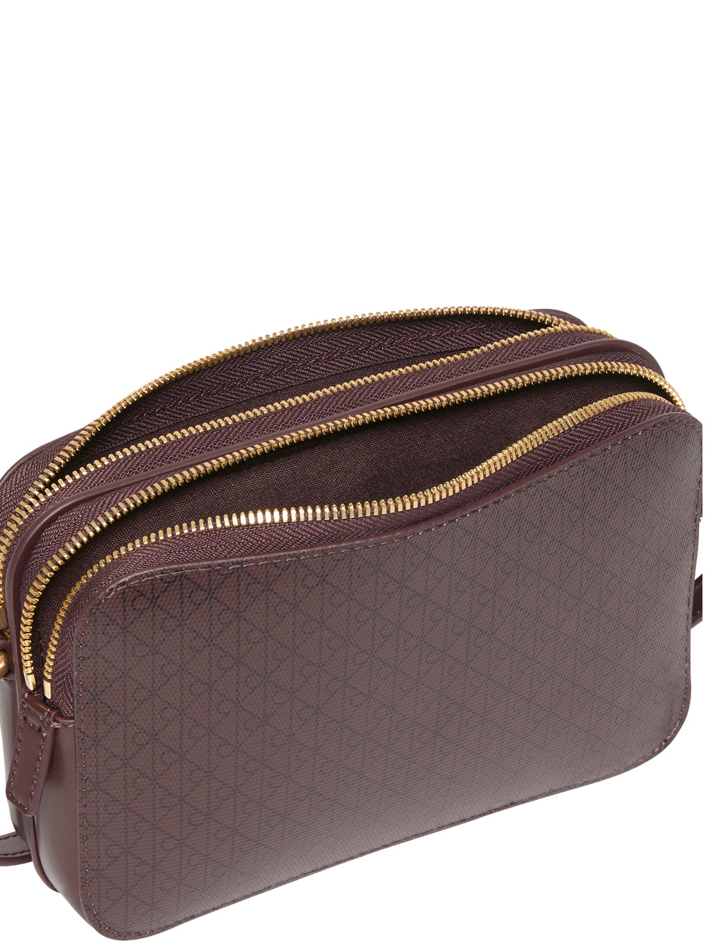 Calvin Klein Borsa a Spalla Donna Elongated Camera Bag Lilla scuro