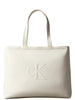 Calvin Klein Borsa a Mano Donna Slim Tote Bianco