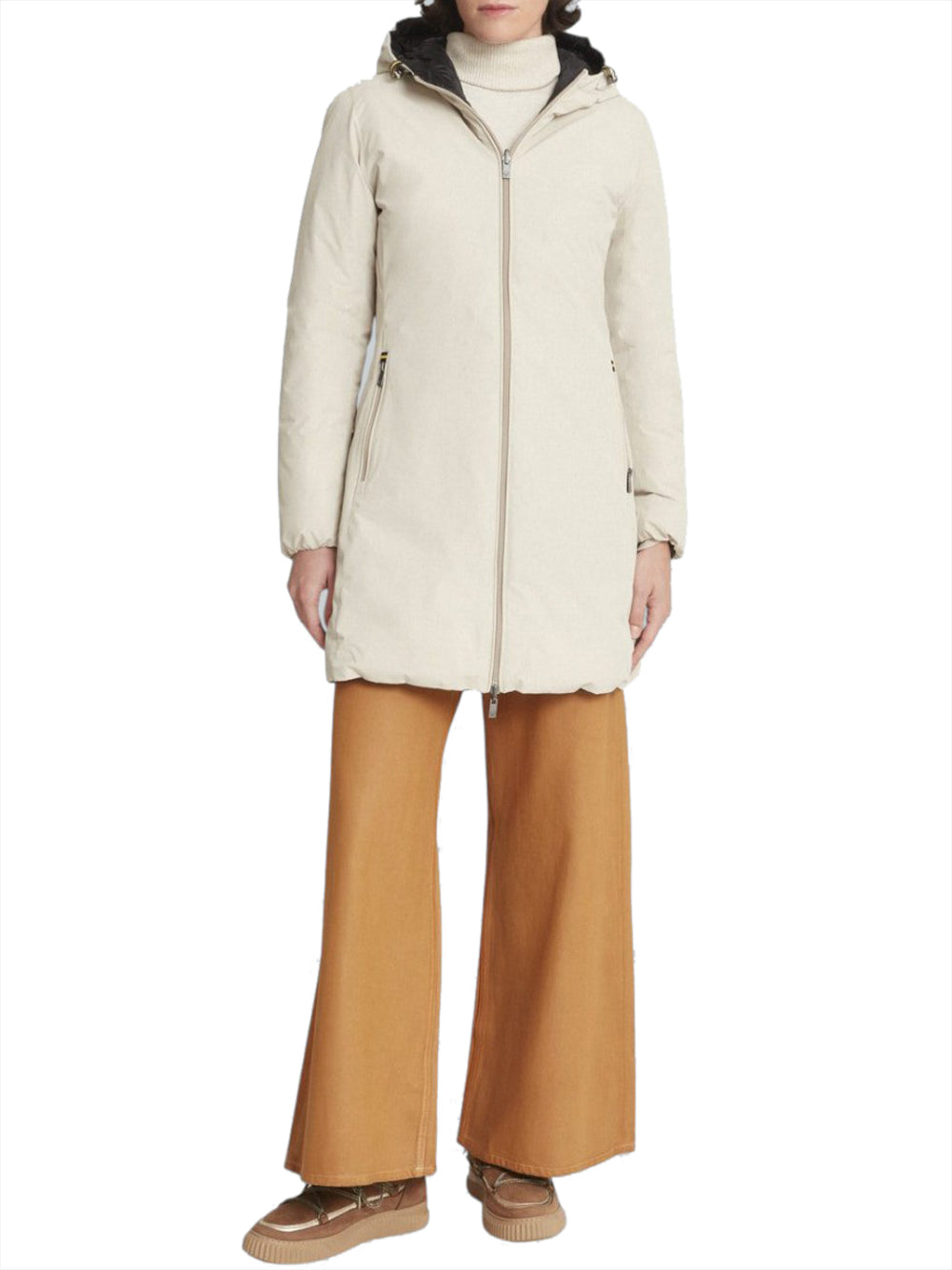 Ciesse Piumini Giubbino Donna Reversible Hoody Coat Beige