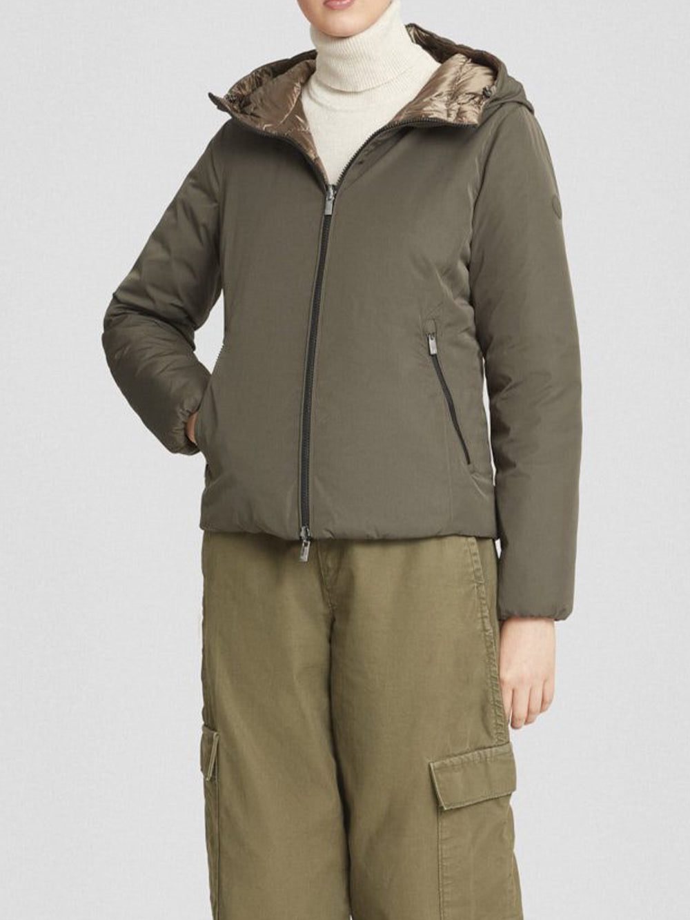 Ciesse Piumini Giubbino Donna LINDA 2.0 Reversible Verde militare