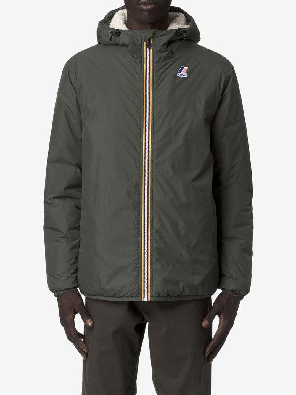 K-way Giubbino Uomo Le Vrai 4.0 Claude Orsetto Verde militare