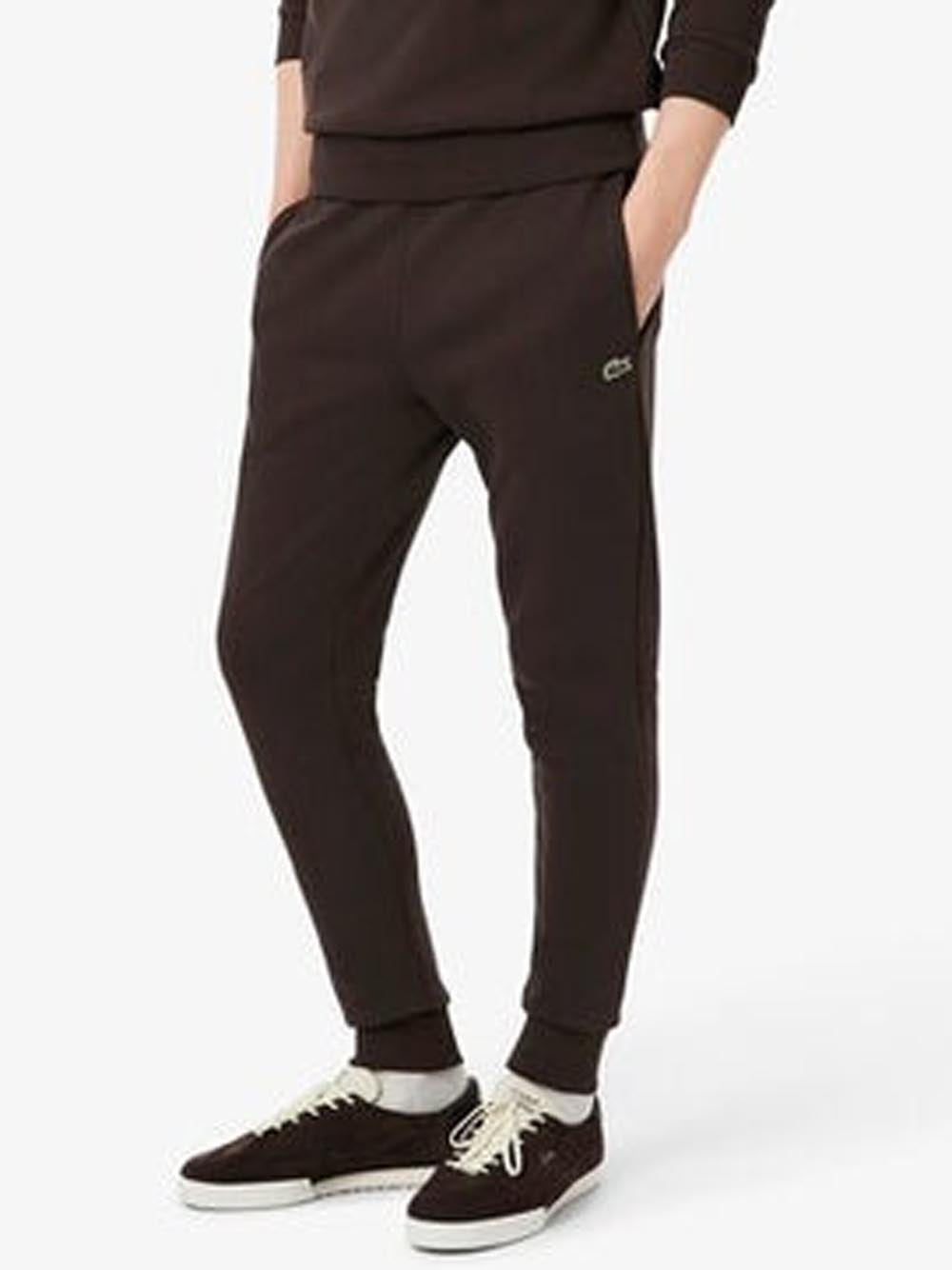 Lacoste Pantalone Tuta Uomo Marrone