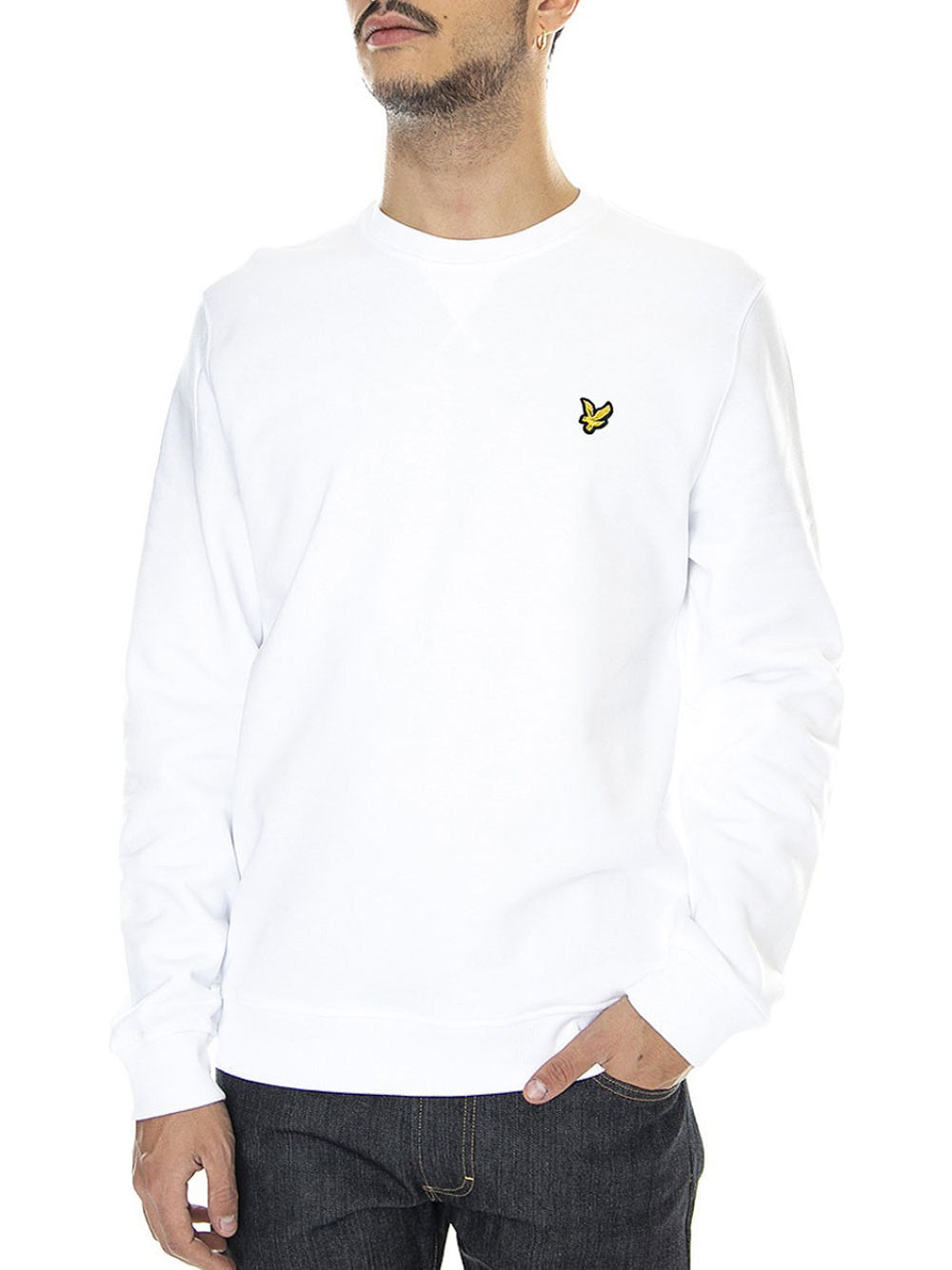 Lyle & Scott Felpa Girocollo Uomo Bianco