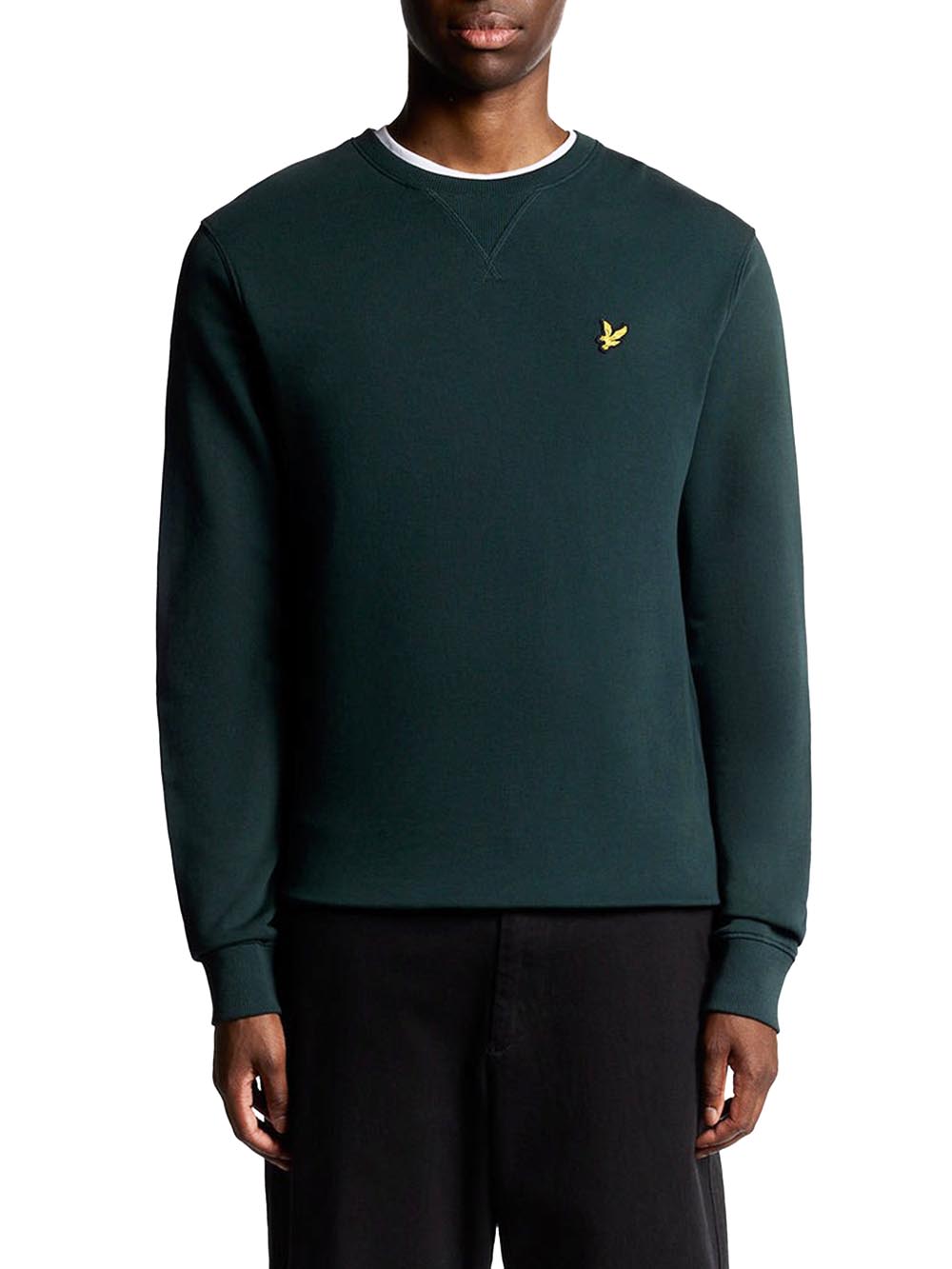 Lyle & Scott Felpa Girocollo Uomo Verde militare