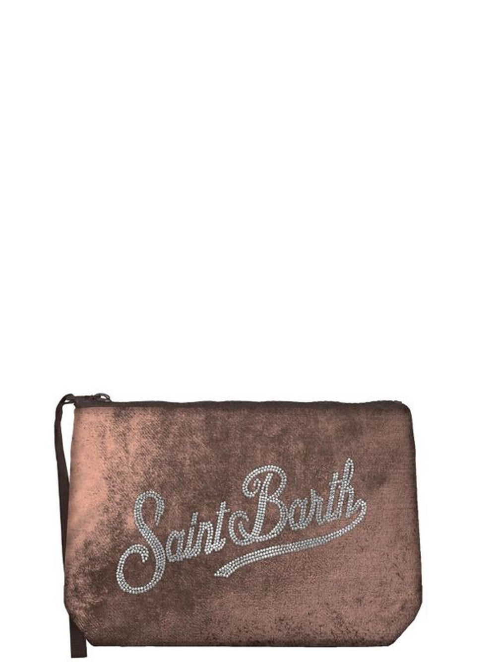 MC2 Saint Barth Borsa Pochette Unisex Aline Velvet Marrone