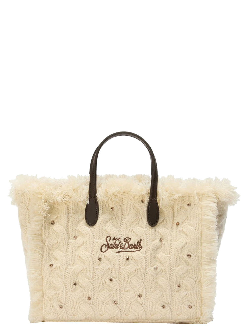 MC2 Saint Barth Borsa a Mano Donna Colette braid Bianco ottico