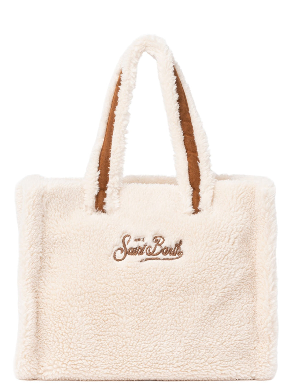 MC2 Saint Barth Borsa a Mano Donna Colette Teddy Bianco ottico