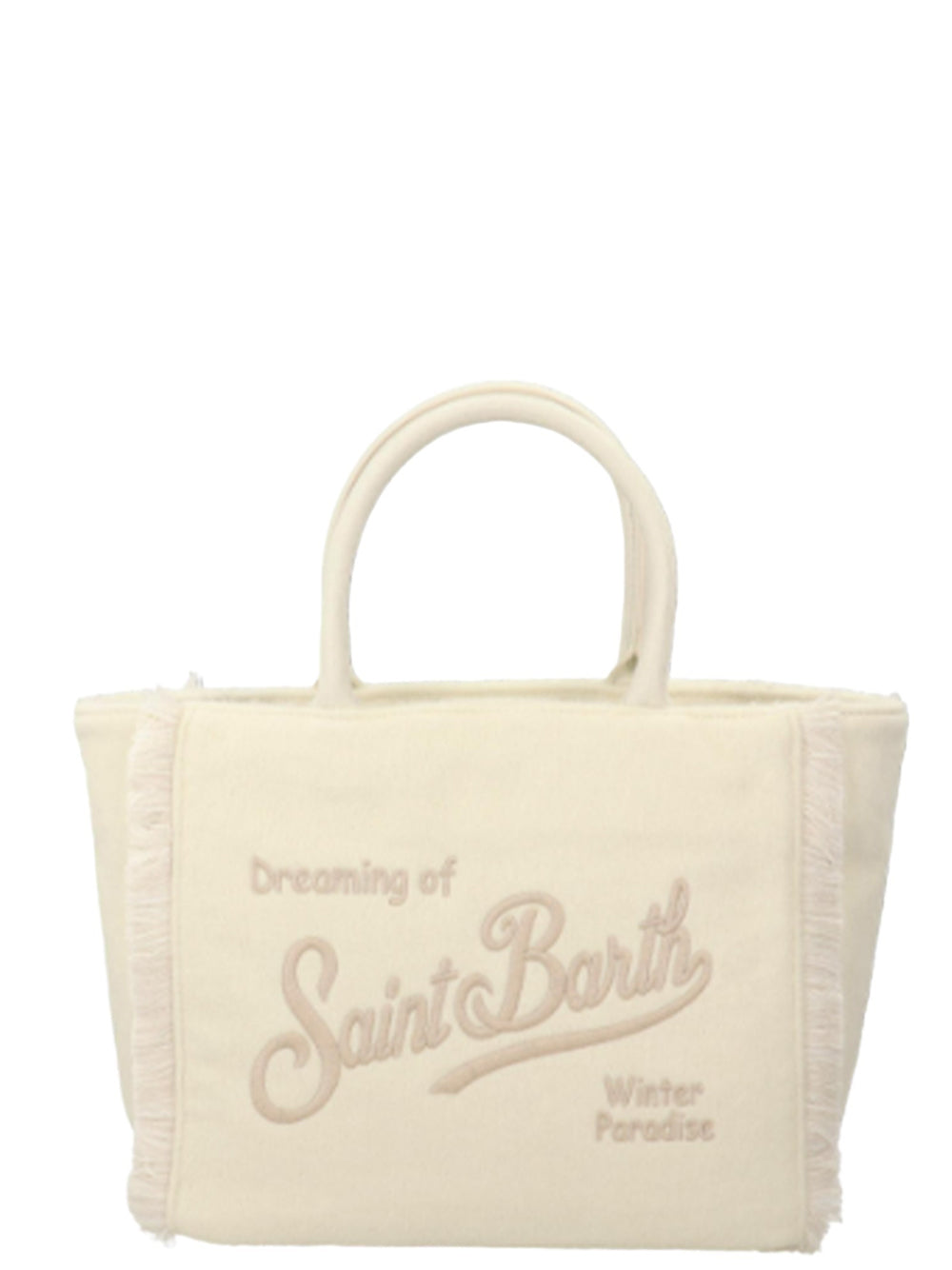 MC2 Saint Barth Borsa a Mano Donna Colette Felt Bianco ottico