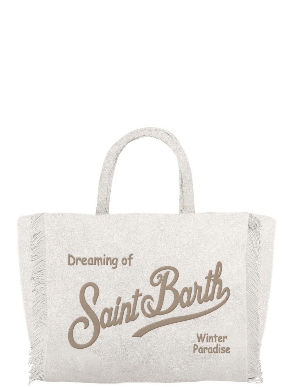 MC2 Saint Barth Borsa a Mano Donna Colette Velvet Bianco ottico