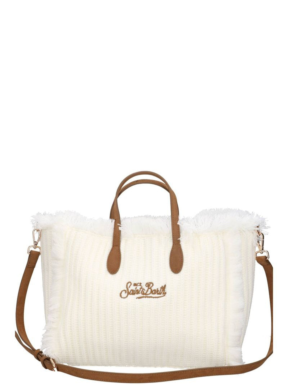MC2 Saint Barth Borsa a Mano Donna Colette rib Bianco