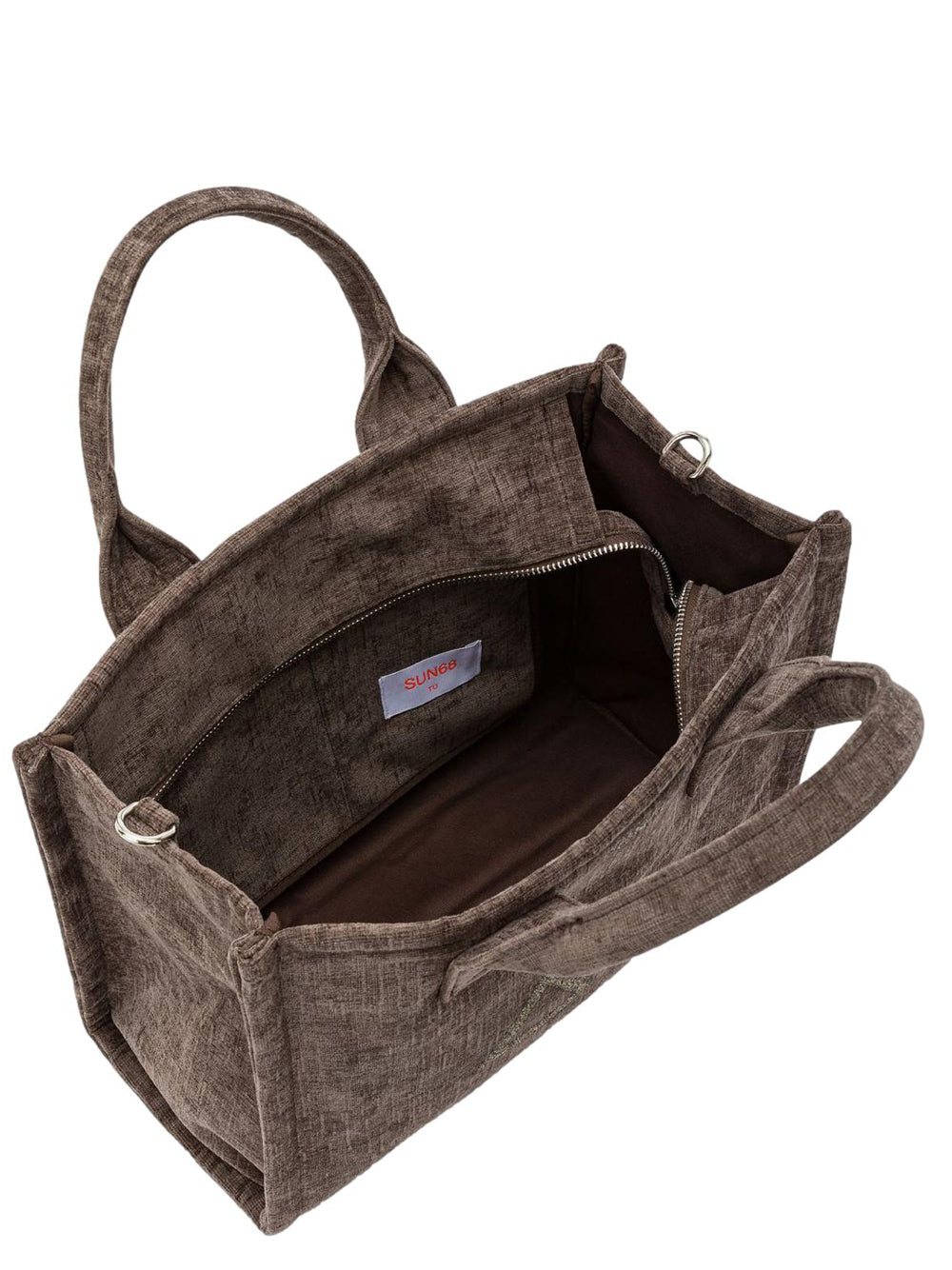 Sun68 Borsa a Mano Donna Cali Velvet Fango