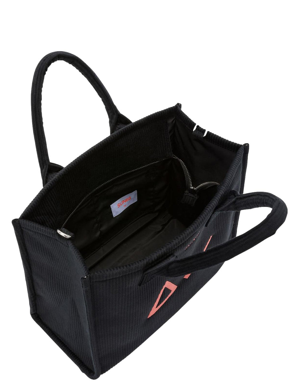 Sun68 Borsa a Mano Donna Cali Corduroy Nero