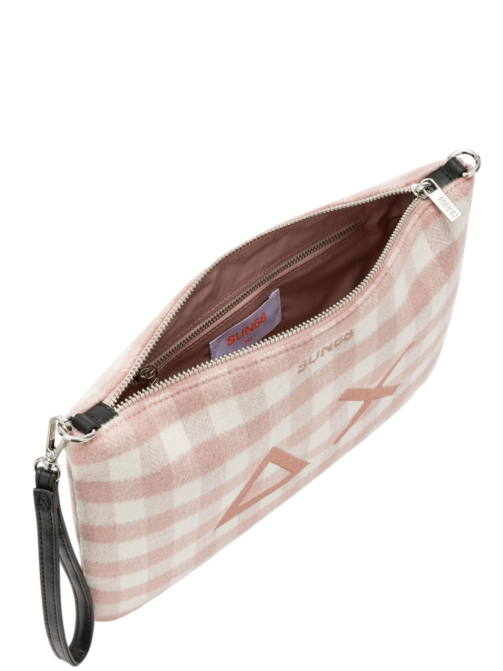 Sun68 Borsa Pochette Donna Tartan Rosa