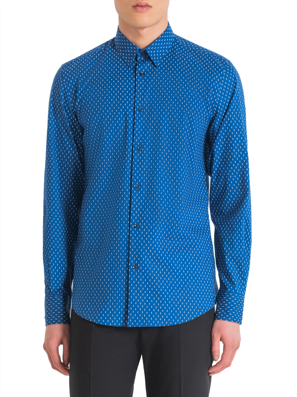 Camicia Casual Uomo Napoli Slim Fit Blu