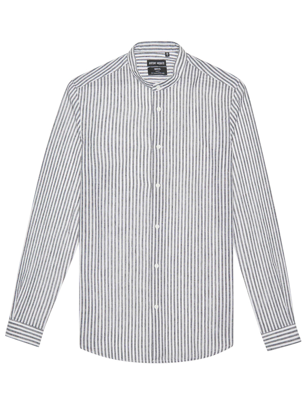 Camicia Casual Uomo Seoul Slim Fit Nero