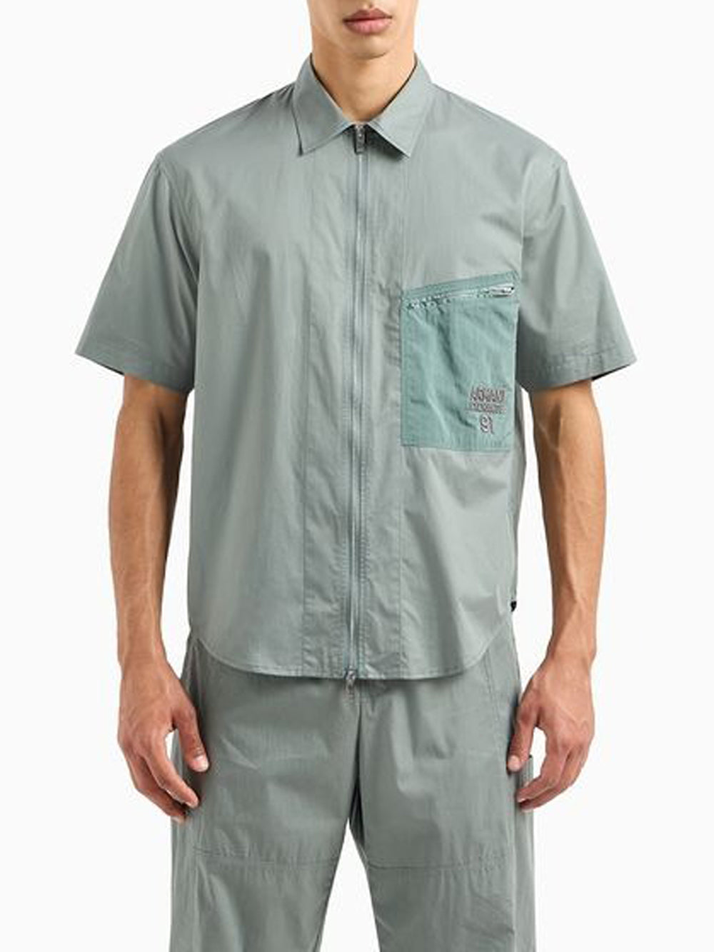 Camicia Casual Uomo Verde