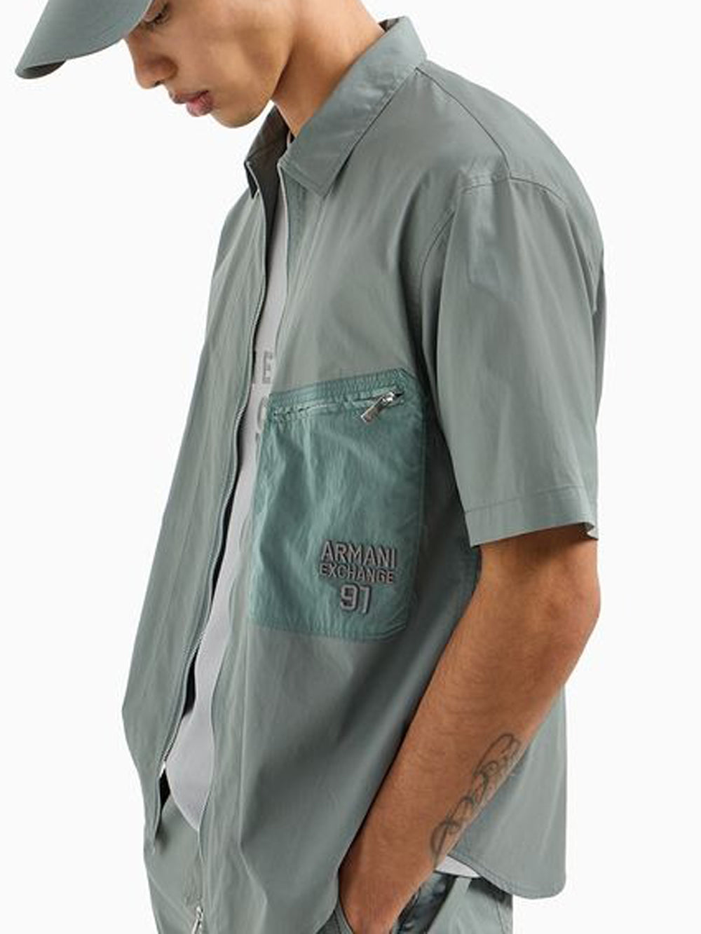 Camicia Casual Uomo Verde